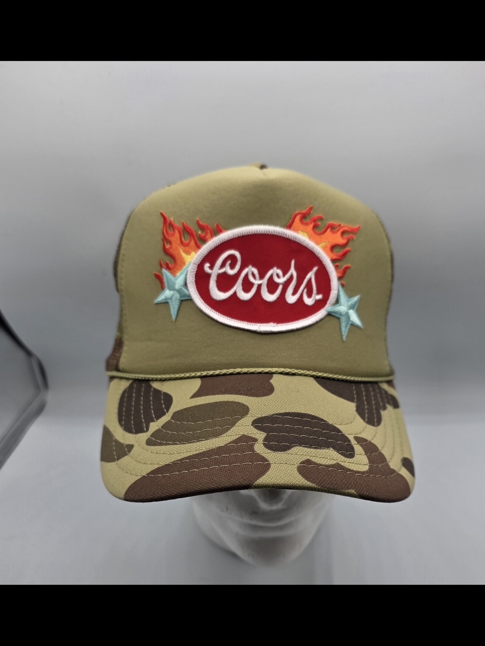 Coors OTTO Camo Snapback Trucker Hat.